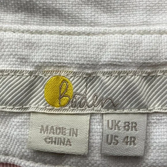 Boden | Carrie | High-Rise Belted Paperbag Ankle-Length Pants | Size 4R | Cream - Picture 6 of 10